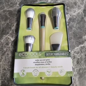 EcoTools Interchangeables "Wake Up + Glow" 5-Pc Makeup Brush Set & Tin